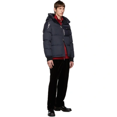 Shop Moncler Navy Down Eloy Jacket In 742 Navy