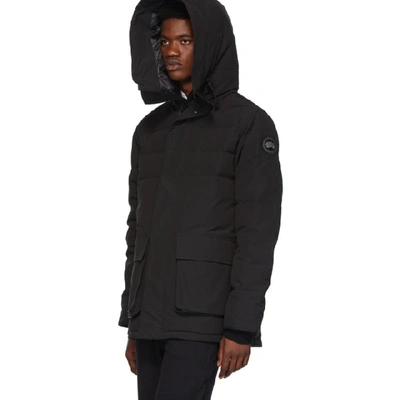 Shop Canada Goose Black Black Label Down Wedgemount Parka