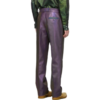 Shop Sies Marjan Purple Toby Reflective Trousers In Eggpl