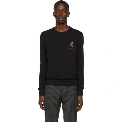 Shop Alexander Mcqueen Black Organic Loopback Sweatshirt In 1000 Black