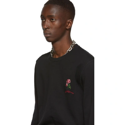 Shop Alexander Mcqueen Black Organic Loopback Sweatshirt In 1000 Black