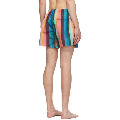 Shop Paul Smith Multicolor Artist Stripe Swim Shorts In 96 Multi