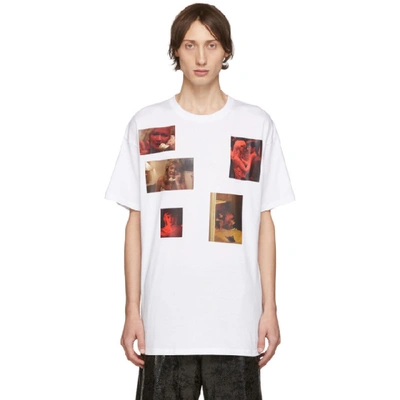 Shop Raf Simons White Six Picture Big Fit T-shirt In 00010 White