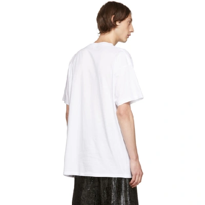 Shop Raf Simons White Six Picture Big Fit T-shirt In 00010 White