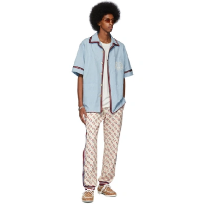 Shop Gucci Off-white Interlocking G Print Lounge Pants In 9744 White