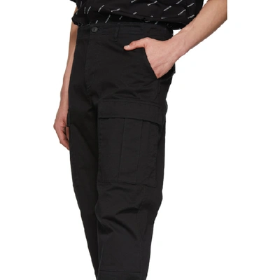 Shop Balenciaga Black Army Cargo Pants In 1000 Black