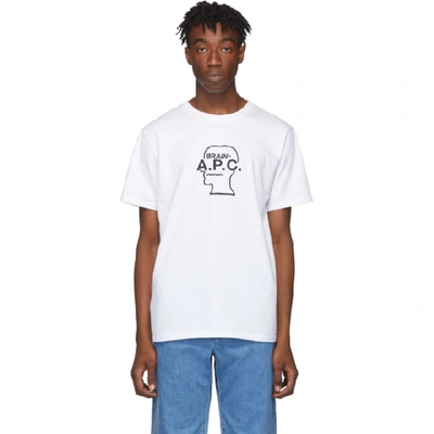 Shop Apc White Brain Dead Edition Spooky T-shirt