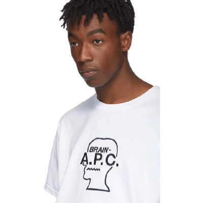 Shop Apc White Brain Dead Edition Spooky T-shirt
