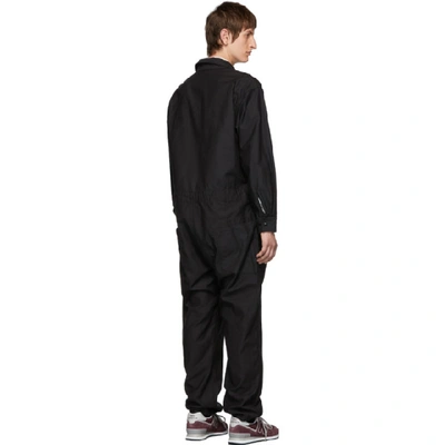 Shop Engineered Garments Black Canvas Coverall Suit In Dt003 Black