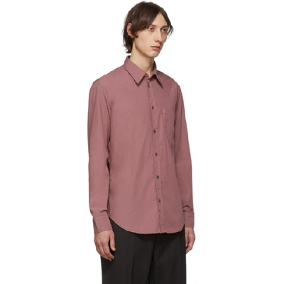 Shop Maison Margiela Pink Vintage Dyed Slim-fit Shirt In 225 Canrose