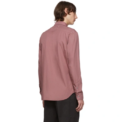 Shop Maison Margiela Pink Vintage Dyed Slim-fit Shirt In 225 Canrose