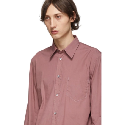 Shop Maison Margiela Pink Vintage Dyed Slim-fit Shirt In 225 Canrose
