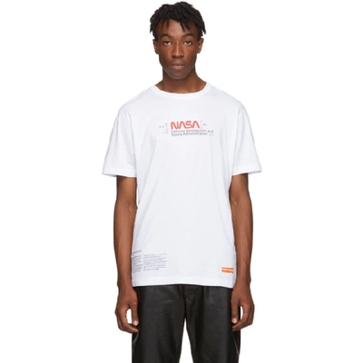 Shop Heron Preston White Manual Regular T-shirt In 0188 Whtmul