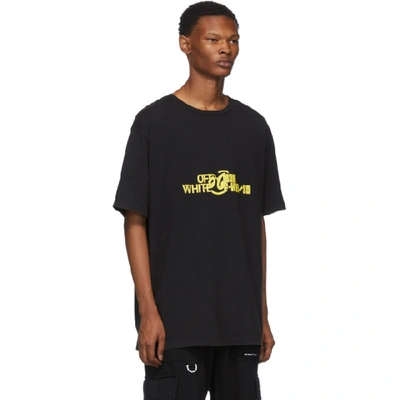 Shop Off-white Black And Yellow Halftone T-shirt In Blk Ylw