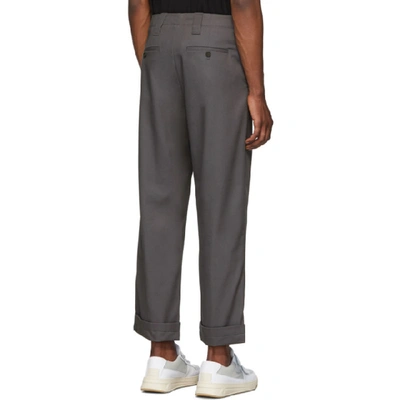 Acne Studios Grey Astym Trousers | ModeSens