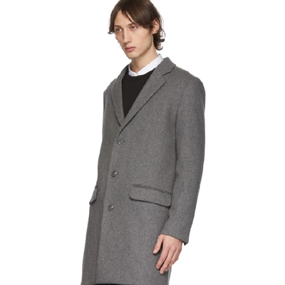 Shop Apc A.p.c. Grey Visconti Coat In Pla Gris Ch