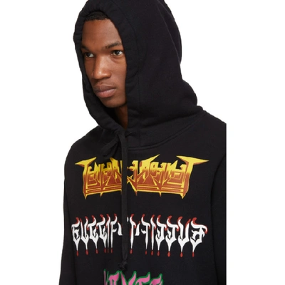 Shop Gucci Black Heavy Metal Hoodie In 1082 Black