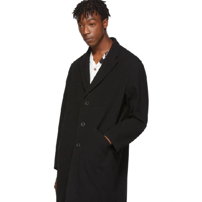 Shop Nudie Jeans Black Ruben Coat