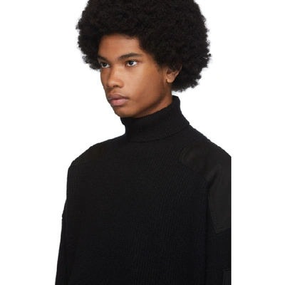 Shop Amiri Black Military Patch Turtleneck