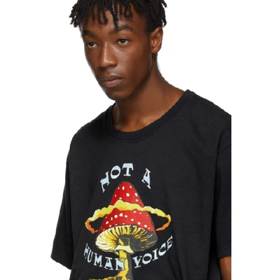 Shop Gucci Black Not A Human Voice T-shirt In 1142 Black