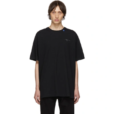 Shop Off-white Black And Silver Oversized Backbone T-shirt In Blk Sil