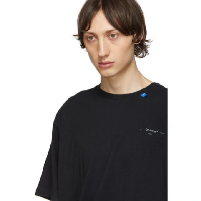 Shop Off-white Black And Silver Oversized Backbone T-shirt In Blk Sil