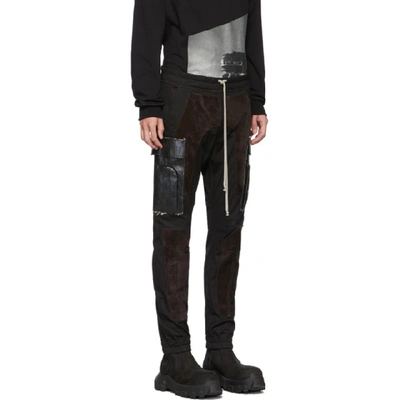 Shop Rick Owens Black Jogger Cargo Pants