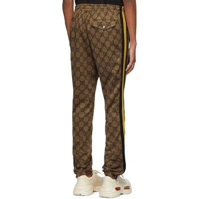 Shop Gucci Brown Gg Striped Lounge Pants In 2088vntgcml