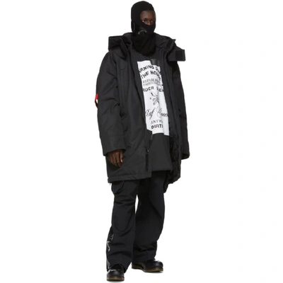 Shop Raf Simons Black Templa Edition Oversized Wadded Ski Coat In 00099 Black