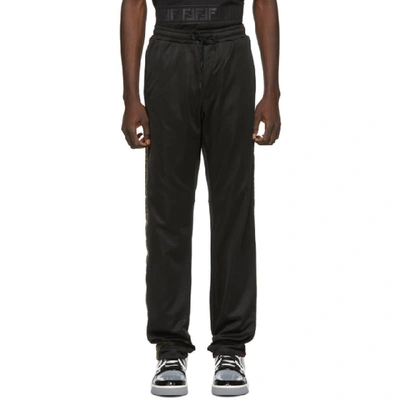 Shop Fendi Black 'forever ' Tape Lounge Pants In F0gme Black