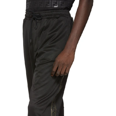 Shop Fendi Black 'forever ' Tape Lounge Pants In F0gme Black