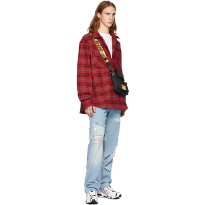 Shop Off-white Red & Black Flannel Check Shirt In 2010 Redblk