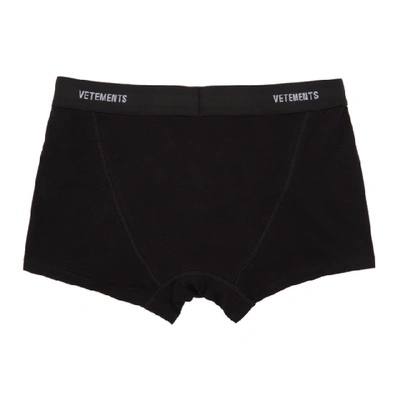 Shop Vetements Black Logo-band Boxer Briefs In Black/black