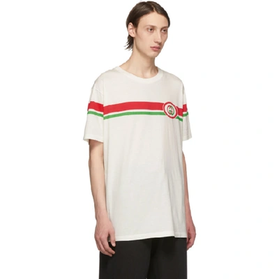 Shop Gucci Off-white Interlocking G T-shirt In 9037 Whute