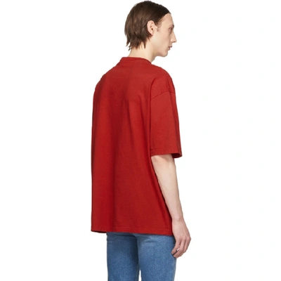 Shop Balenciaga Red Bb T-shirt