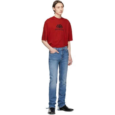 Shop Balenciaga Red Bb T-shirt