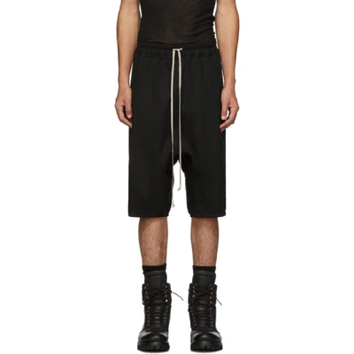 Shop Rick Owens Black Basket Swinger Shorts In 09 Black