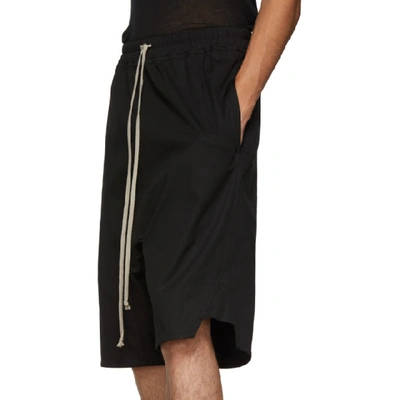 Shop Rick Owens Black Basket Swinger Shorts In 09 Black