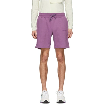 Shop Aimé Leon Dore Aime Leon Dore Purple French Terry Logo Shorts In Purple Tape