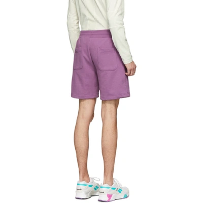 Shop Aimé Leon Dore Aime Leon Dore Purple French Terry Logo Shorts In Purple Tape