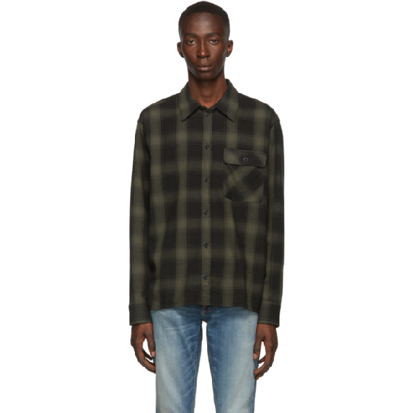 check shirt with black jeans