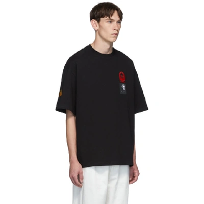 Shop Lanvin Black Patches T-shirt In 10 Black