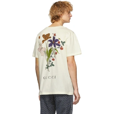 Shop Gucci Off-white 'chateau Marmont' T-shirt In 7263sunkiss