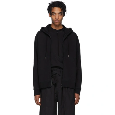 Shop Craig Green Black Laced Zip-up Hoodie