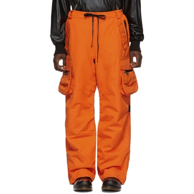 RAF SIMONS 橙色 TEMPLA 联名 WADDED 工装裤