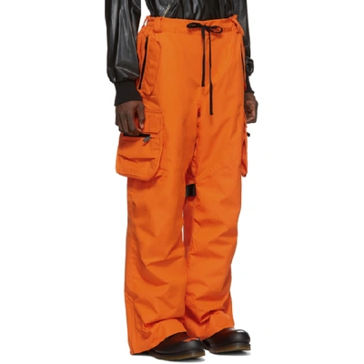 Shop Raf Simons Orange Templa Edition Wadded Cargo Pants In 00030 Orang