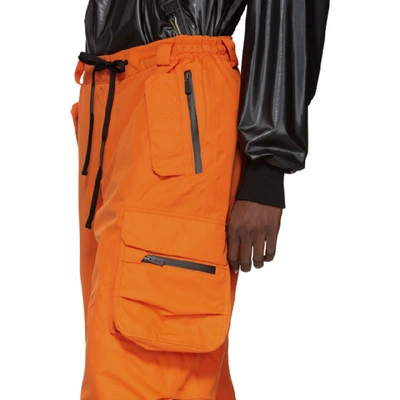 Shop Raf Simons Orange Templa Edition Wadded Cargo Pants In 00030 Orang