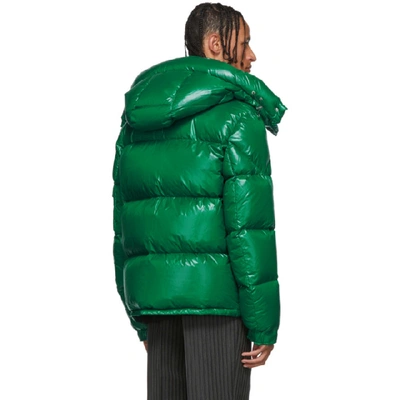 Shop Moncler Green Down Wilson Jacket In 84h