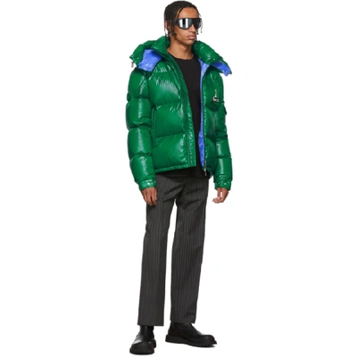 Shop Moncler Green Down Wilson Jacket In 84h