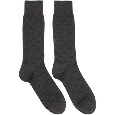 Shop Ermenegildo Zegna Grey Iconic Triple X Socks In 039 Grey